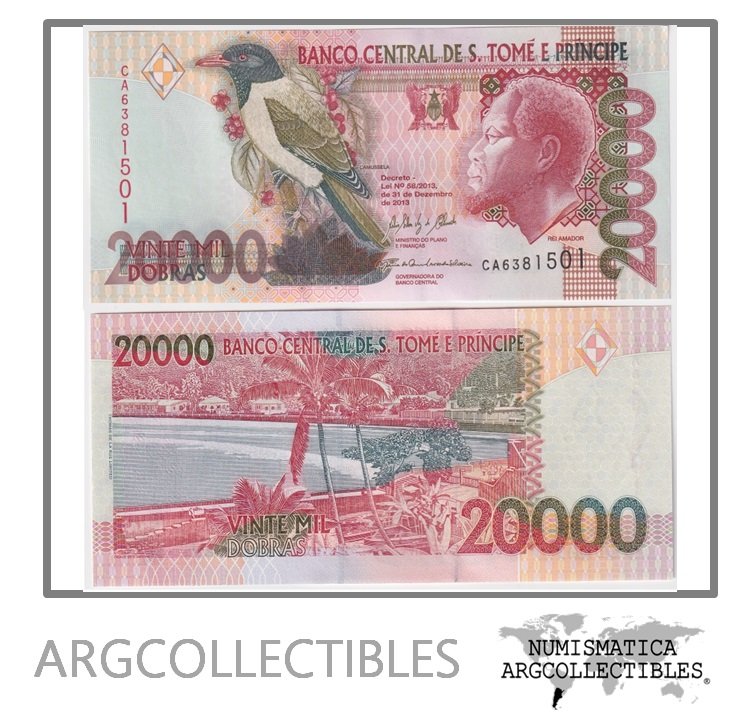 Santo Tome y Principe Billete 20.000 Dobras 2013 P-67e UNC