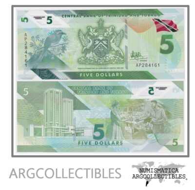 Trinidad y Tobago Billete 5 Dolares 2020 P-61 UNC (Polimero)