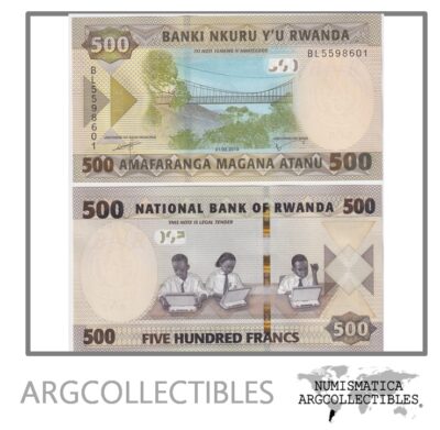 Rwanda Billete 500 Francos 2019 P-42 UNC