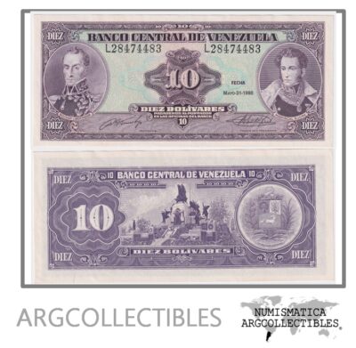 Venezuela Billete 10 Bolivares 1990 P-61 UNC