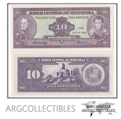 Venezuela Billete 10 Bolivares 1995 P-61 UNC