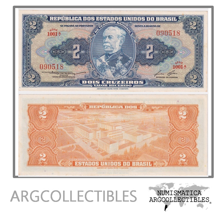 Brasil Billete 2 Cruzeiros 1958 P-151b UNC