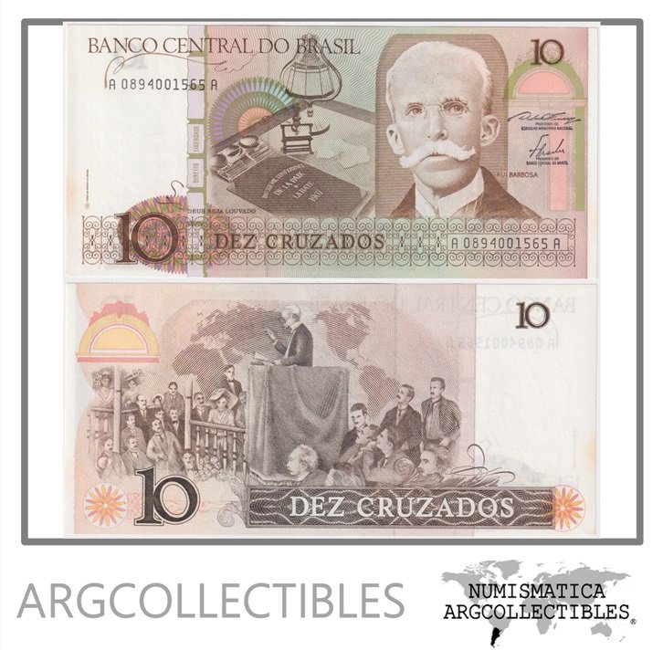 Brasil Billete 10 Cruzados 1986 P-209a AU