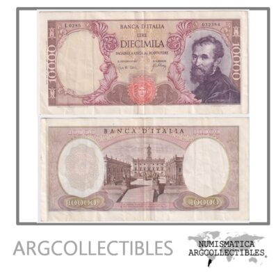 Italia Billete 10.000 Liras 1966 P-97c VF