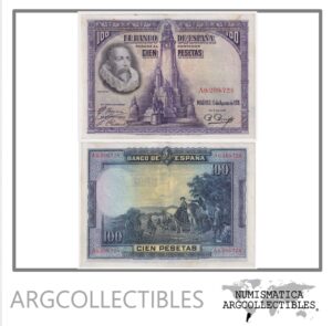 España Billete 100 Pesetas 1928 P-76 XF