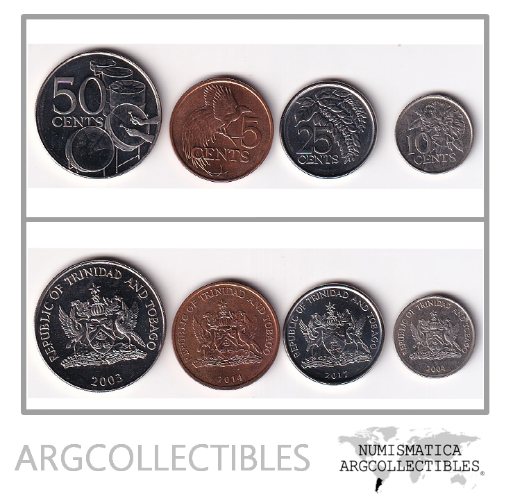 Trinidad y Tobago Set x4 Monedas 1999-2017 UNC