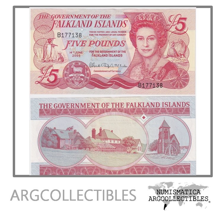 Malvinas Billete 5 Pounds 2005 P-17 UNC