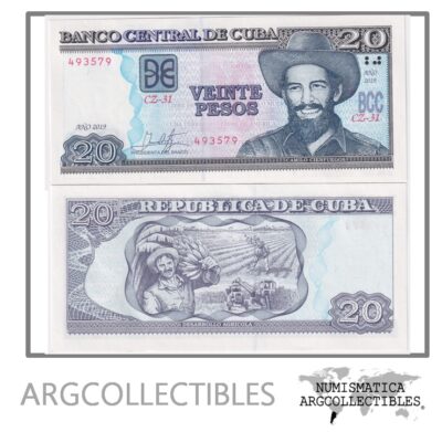 Cuba Billete 20 Pesos 2019 P-122 UNC (Reposicion)