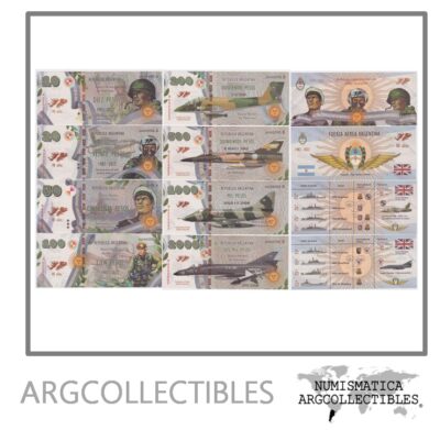 Malvinas Argentina Setx12 Billetes Fantasia 40 Aniversario UNC