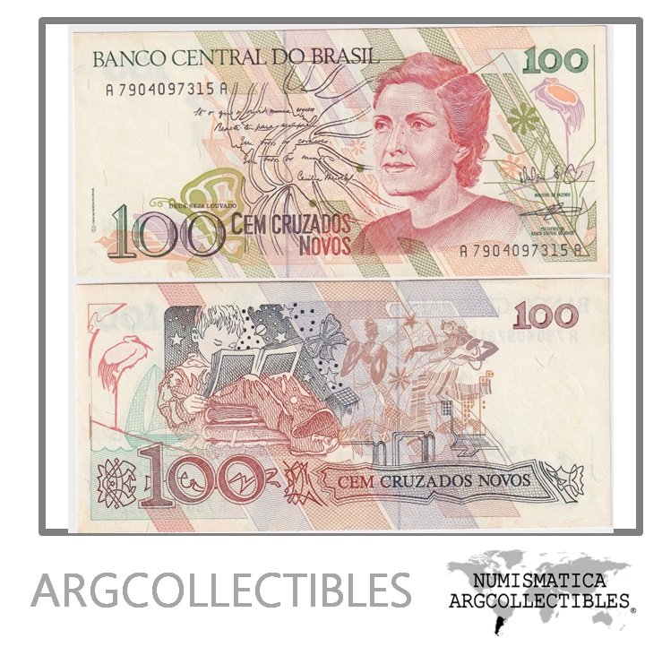 Brasil Billete 100 Cruzados Novos 1989 P-220b UNC