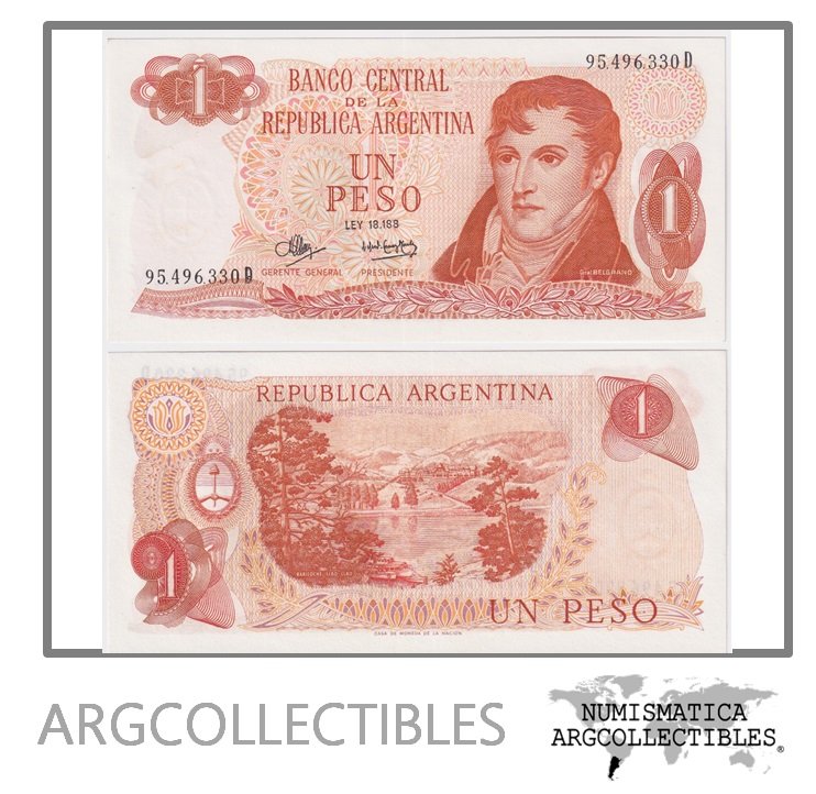 Argentina Billete 1 Peso P-287/BOT-2315 UNC 1973 Serie D