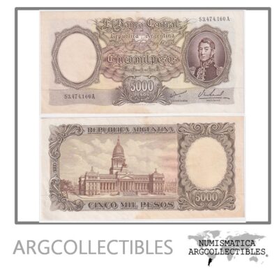 Argentina Billete 5.000 Pesos P-280b/BOT-2182 XF- 1968 Serie A