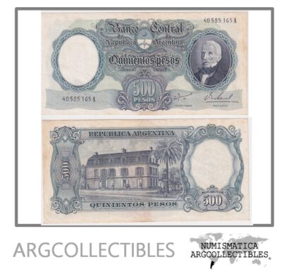 Argentina Billete 500 Pesos P-278b/BOT-2122 VF+ 1967 Serie A