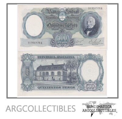 Argentina Billete 500 Pesos P-278b/BOT-2122 AU 1967 Serie A