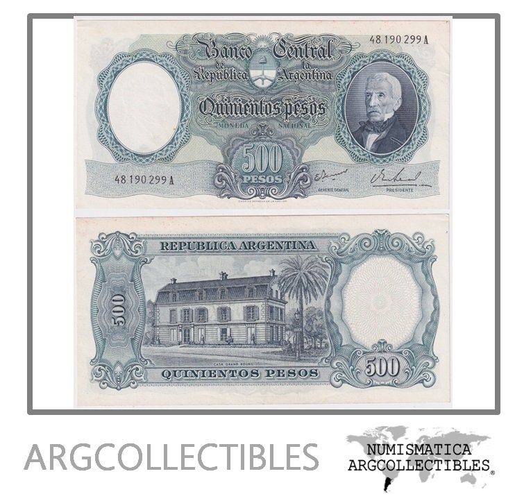 Argentina Billete 500 Pesos P-278b/BOT-2123 XF 1968 Serie A