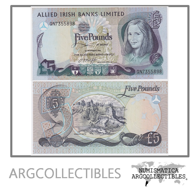 Irlanda del Norte Billete 5 Pounds 1984 P-2c UNC