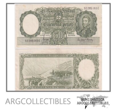 Argentina Billete 50 Pesos P-271d / BOT-2016 XF 1965 Serie C