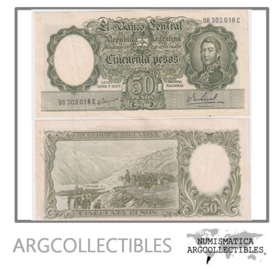 Argentina Billete 50 Pesos P-271d/BOT-2023 XF 1967 Serie C