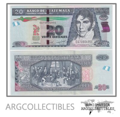 Guatemala Billete 20 Quetzales 2019 UNC