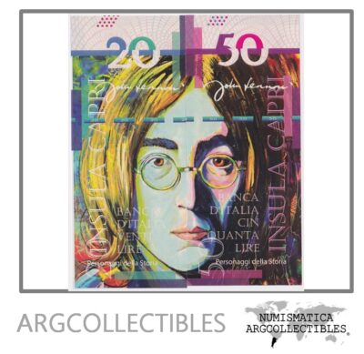 Italia Billete Setx2 20 y 50 Liras Beatles 2022 UNC (Fantasia)