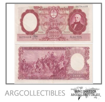 Argentina Billete 10.000 Pesos P-281a/BOT-2190 XF 1966 Serie B