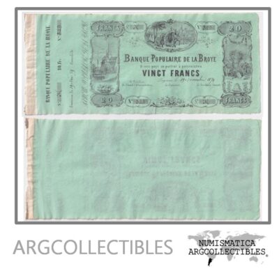 Suiza Billete 20 Francos 1879 P-S-572 AU