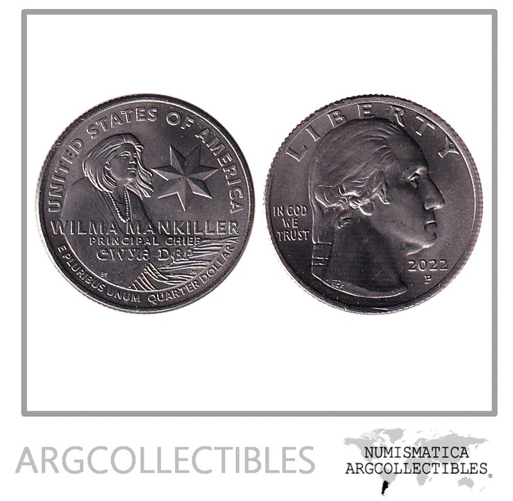 USA Moneda 1/4 Dolar 2022 P Niquel Wilma Mankiller UNC