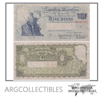 Argentina Billete 10 Pesos 1934 P-245c/BOT-1634 VF- Serie C