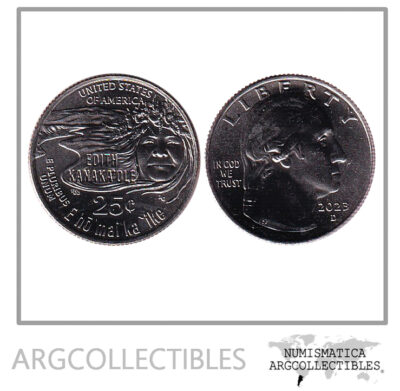 USA Moneda 1/4 Dolar 2023 D Niquel Edith Kanakaole UNC