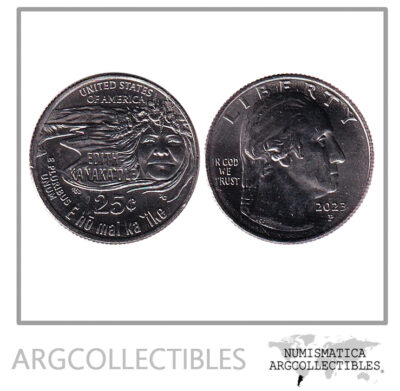 USA Moneda 1/4 Dolar 2023 P Niquel Edith Kanakaole UNC