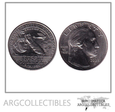 USA Moneda 1/4 Dolar 2023 D Niquel Bessie Coleman UNC