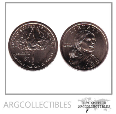 USA Moneda 1 Dolar 2023 P Laton Maria Tallchiep Ballet UNC