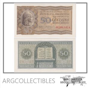 Argentina Billete 50 Centavos 1950 P-259b/BOT-1901a UNC Serie A