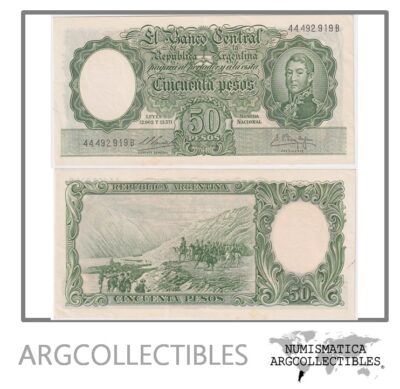 Argentina Billete 50 Pesos 1960 P-271a/BOT-2001 AU (Serie B)