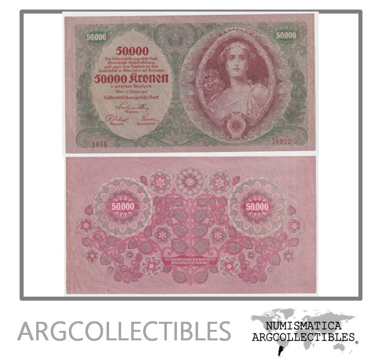 Austria Billete 50.000 Kronen 1922 P-80 XF-