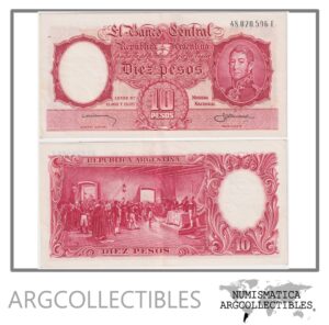 Argentina Billete 10 Pesos 1958 P-270a/BOT-1961 XF (Serie E)