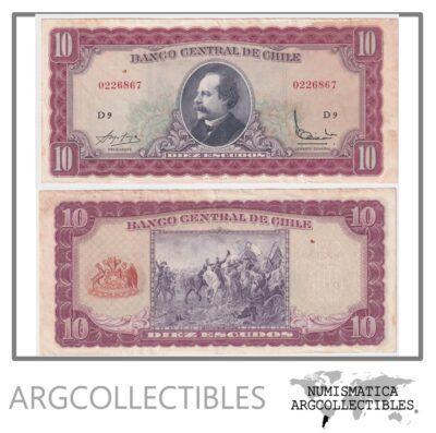 Chile Billete 10 Escudos 1962 P-139 VF+