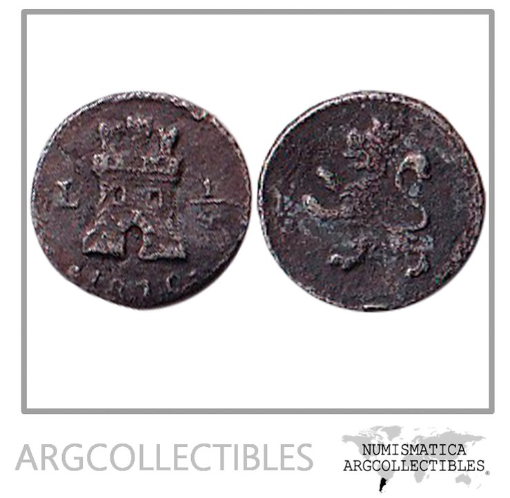 Peru (Lima) Moneda 1/4 Real 1810 L Plata 8960 KM-108 F