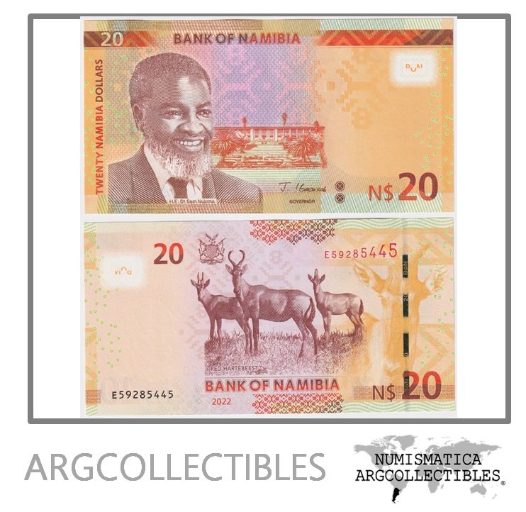 Namibia Billete 20 Dolares 2022 P-12 UNC