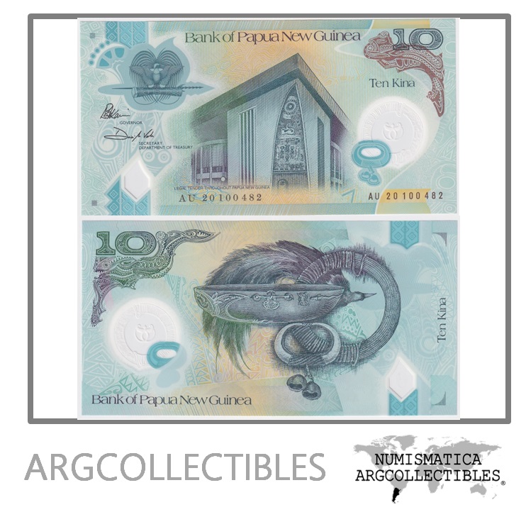 Papua Nueva Guinea Billete 10 Kina 2020 P-52 UNC (Polimero)