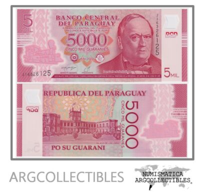 Paraguay Billete 5.000 Guaranies 2022 P-234 UNC (Polimero)