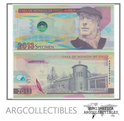 Chile Billete 2013 Casa de la Moneda Specimen Polimero UNC