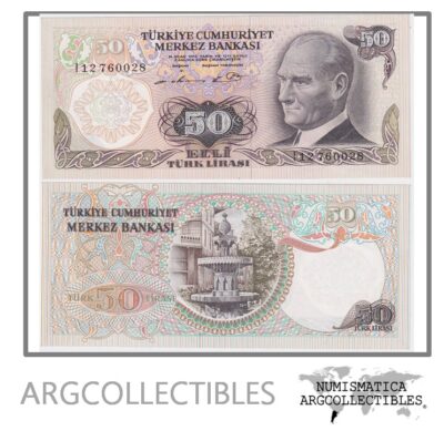 Turquía Billete 50 Liras 1970(1976) P-188 UNC