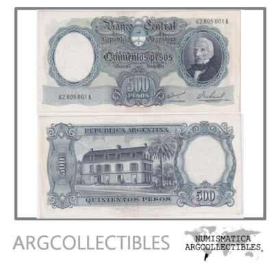 Argentina Billete 500 Pesos 1968 P-278b/BOT-2123 XF- Serie A