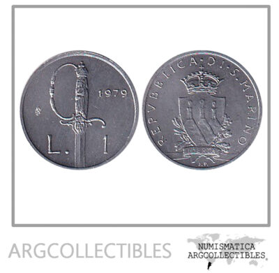 San Marino Moneda 1 Lira 1979 Aluminio KM-89 UNC