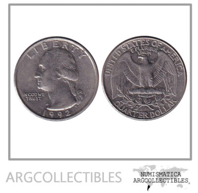 USA Moneda 1/4 Dolar 1992 D Niquel KM-164a XF