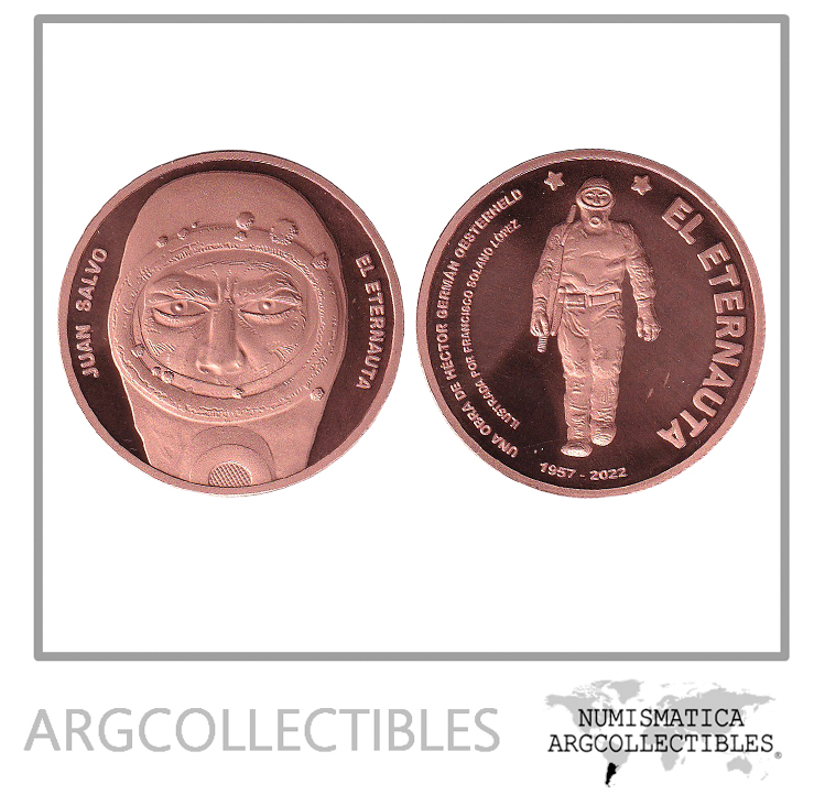 Argentina Medalla 2023 1 Onza Cobre 65 Aniv El Eternauta Proof