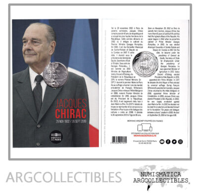 Francia Moneda 10 Euros 2019 Plata 500 Jacques Chirac UNC