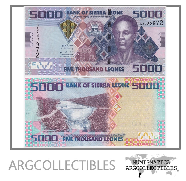 Sierra Leona Billete 5.000 Leones 2013 P-32b UNC