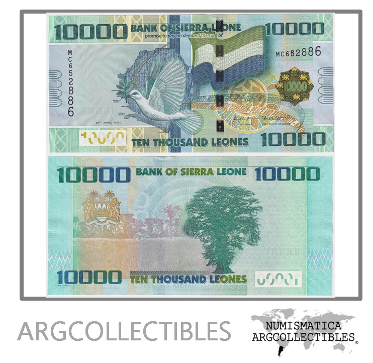 Sierra Leona Billete 10.000 Leones 2021 P-33 UNC